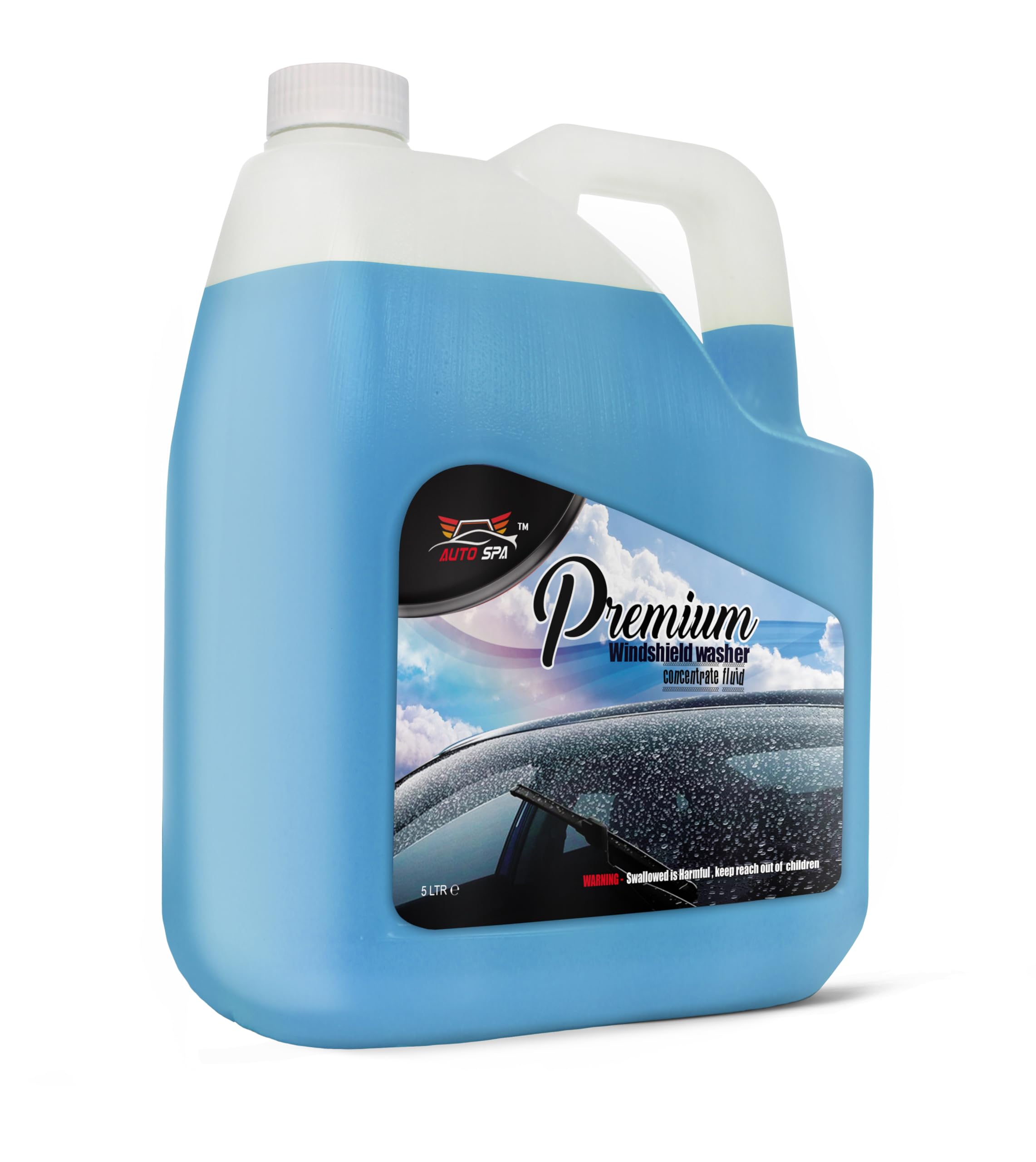 01 AUTO SPA Car Windshield Washer Fluid Liquid - 5LTR | Easy Mix Concentrate | Improves Night Vision | Crystal Clear Visibility For Long Drives | International Quality Standard | Anti-Freeze Properties - Image 1