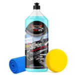 AUTO SPA All-in-1 Car & Bike Multipurpose Polish, Protectant & Conditioner - 1LTR with Sponge & Microfibre Cloth| Leather Seats, Trims, Dashboard | Showroom Finish, Pleasant Fragrance